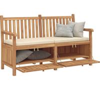 Banc de jardin vidaXL avec rangement 150 x 60 x 90 cm en teck massif