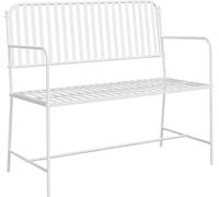 Banc de jardin vidaXL, blanc uni, 103,5 x 51,5 x 90 cm, en acier