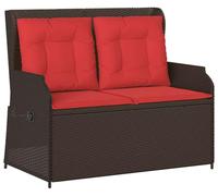 Banc de jardin VidaXL en polyrotin marron