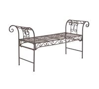 Banc de jardin Cossila 70x147x46 cm Banc en métal 200 kg Brun rouille noble
