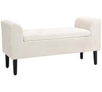 Banc de rangement - Banc convertible en canapé - Banc pour chambre - Banc pour salon - Banc pour entrée - Revêtement beige - Capacité de charge de 130 kg
