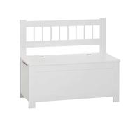 Banc de Rangement Coffre pour Enfant blanc-74,5 x 34 x 64 cm, Bois
