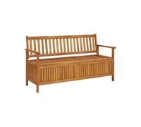 Banc de jardin avec espace de rangement 148 cm bois massif acacia