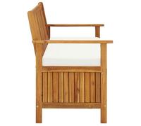 Banc de rangement de jardin en bois d'acacia - WIENS - 120x63x84 cm - Brun - Grand espace de rangement