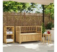 Banc de rangement de jardin vidaXL 110 x 47 x 80 cm en bambou naturel