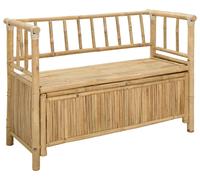 Banc de rangement de jardin vidaXL 110 x 47 x 80 cm en bambou naturel