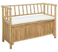 Banc de rangement de jardin vidaXL 110 x 47 x 80 cm en bambou naturel