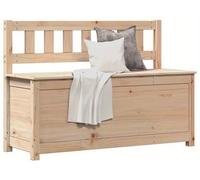 Banc de rangement en bois massif - 104x44x76 cm - couleur bois claire - meuble multifonctionnel, à la fois porte-chaussures et banc d'entrée