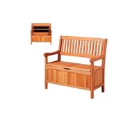 VEVOR Banc de Rangement Extérieur en Bois Coffre de Jardin 125 L Banc de Terrasse 2 en 1 avec Poignée Latérale, Capacité de Charge 319,8 kg, Siège d'Extérieur Grand Espace pour Patio, Jardin, Balcon