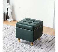 Banc de Rangement Moderne pour Salon, Chambre à Coucher, Repose-Pieds rembourré en Cuir synthétique de qualité supérieure, Pouf de Rangement rectangulaire, Banc à Chaussures Multifonction