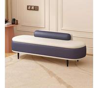 Banc de rangement ottoman en simili cuir avec coussin lombaire, solution d'assise d'entrée et de salon