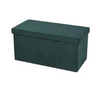 Banc de rangement pliable Kube en velours côtelé - Céladon