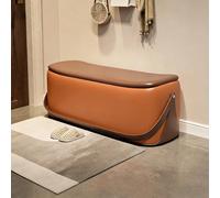 Banc de rangement rembourré avec repose-pieds long pour entrée, chambre, salon, bout de lit
