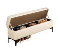 Banc de rangement rembourré moderne pour salon et chambre à coucher, design robuste, peut supporter jusqu'à 300 kg, meuble d'entrée, utilisation polyvalente