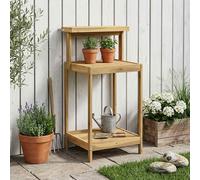 vidaXL Banc de rempotage en acacia massif avec étagère 86,5×48,5×106 cm finition naturelle