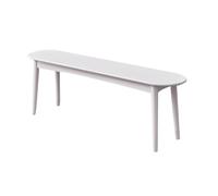 Banc de salle à manger en bois blanc - Siège d'entrée de ferme de 99,1 cm pour chambre à coucher, salon, cuisine, couloir - Sièges d'intérieur Slish pour bout de lit, design étroit pour les petites