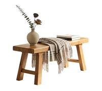 Banc de salle à manger en bois de ferme - Siège d'entrée de 150 cm pour chambre à coucher, salon, cuisine et couloir - Banc de lit en fourrure