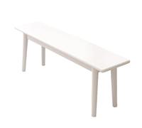 Banc de salle à manger en bois massif pour entrée et extérieur, table de chevet polyvalente et salon en fourrure, banc blanc de 150 cm pour décoration de couloir et chambre à coucher