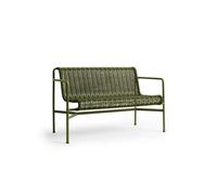 Banc de Salle à Manger Palissade Cord avec Accoudoirs, Couleur Olive