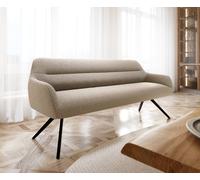 Banc-de-salle-à-manger Taya-Flex 200 cm bou oue pied croisé angulaire noir ressort ensaché