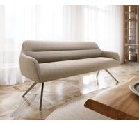 Banc-de-salle-à-manger Taya-Flex 200 cm bou oue pied croisé angulaire titane ressort ensaché