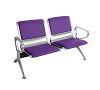 Banc de salle d'attente 2 places avec accoudoirs et dossiers - Solution d'assise confortable pour les affaires et les espaces publics, chaises de hall d'entrée durables