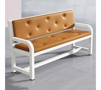 Banc de salle d'attente, siège de réception rembourré avec dossier et accoudoirs, chaise de bureau en cuir synthétique pour salon de beauté, salon de coiffure, conférence et banque