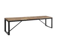 Banc de table à manger industriel Edena - L. 170 x H. 45 cm - Noir