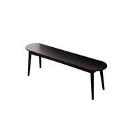 Banc de table de salle à manger en bois noir - Siège d'entrée rustique pour chambre à coucher, couloir, salon et cuisine - Banc étroit de 100 cm / 39in