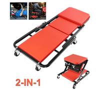 Banc de travail 2 en 1 – Tabouret de mécanicien mobile et chariot d'assemblage – Pliable – Capacité de charge jusqu'à 150 kg – Idéal pour les garages et les réparations automobiles