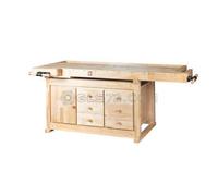 Holzmann Établi bois WB210C 2100 x 780 mm avec armoire et étau