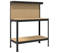 Vidaxl Bancs De Travail Noir 81 X 41 X 145 Cm Bois D'ingénierie