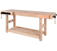 Banc de travail menuiserie 2000 mm – Hauteur 1100 mm – 2 étaux double broche