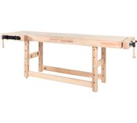 Banc de travail menuiserie 2500 mm – Hauteur 1100 mm – 2 étaux double broche