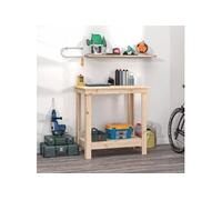 Banc de Travail Table de Travail Poste de Travail Banc d'Outils Banc de Rangement Atelier Garage 80x50x80 cm Bois de 822496