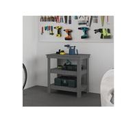 vidaXL Établi Gris 78,5x50x80 cm Pin massif