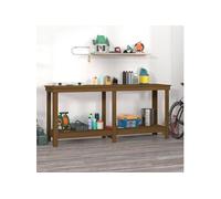 vidaXL Établi brun miel 180x50x80 cm pin massif