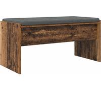 Banc d'entrée avec coussin Bois ancien 83 x 38 x 40 cm