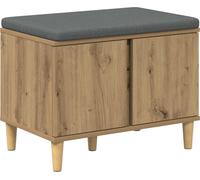 Banc d'entrée avec coussin Chêne Artisanal 60 x 38 x 46 cm