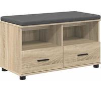 Banc d'entrée avec coussin Chêne Sonoma 80 x 38 x 46 cm