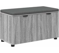 Banc d'entrée avec coussin Gris Sonoma 80 x 38 x 46 cm