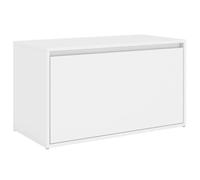 Banc d'entrée - Blanc - Bois d'ingénierie - 80x40x45 cm - Design contemporain - Tiroir de rangement