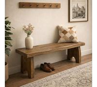 Banc d'entrée en bois massif de 61 cm à 150 cm pour salle à manger et cuisine - Siège de jardin élégant