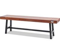 Banc d'extérieur 63 en bois Banc de jardin Pieds métalliques Banc de patio Banc de salle à manger