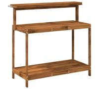 Banc d'extérieur avec jardinière intégrée, dimensions 111,5 x 48,5 x 107 cm, en bois d'acacia massif