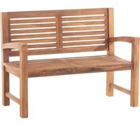 Banc d'extérieur en teck CLP, modèle Halden, disponible en différentes tailles | Couleur : teck, Taille : 120 cm