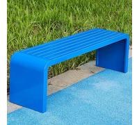 Banc d'extérieur sans dossier avec cadre en acier - 200 cm - Pour jardin, terrasse, porche, parc, balcon