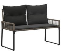 vidaXL Banc d'extérieur 2 places, 4 pièces, 110 x 59 x 82 cm, en polyrotin