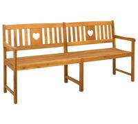 Banc d'extérieur vidaXL Nature 180 x 55,5 x 90 cm en bois massif d'acacia