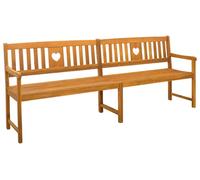 Banc d'extérieur vidaXL Nature 220 x 55,5 x 90 cm en bois massif d'acacia